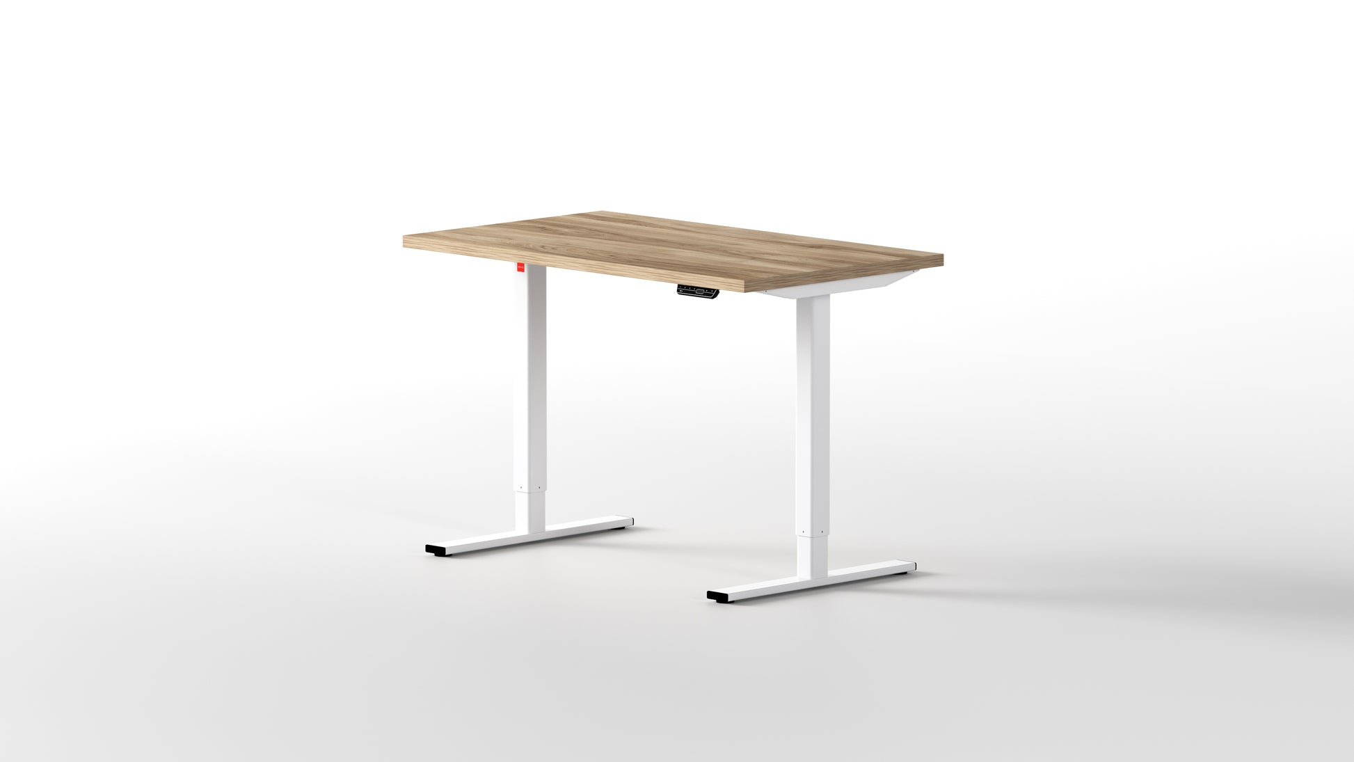 escritorio elevable eleva pro con tablero madera de roble y estructura blanca - [40755065454637]