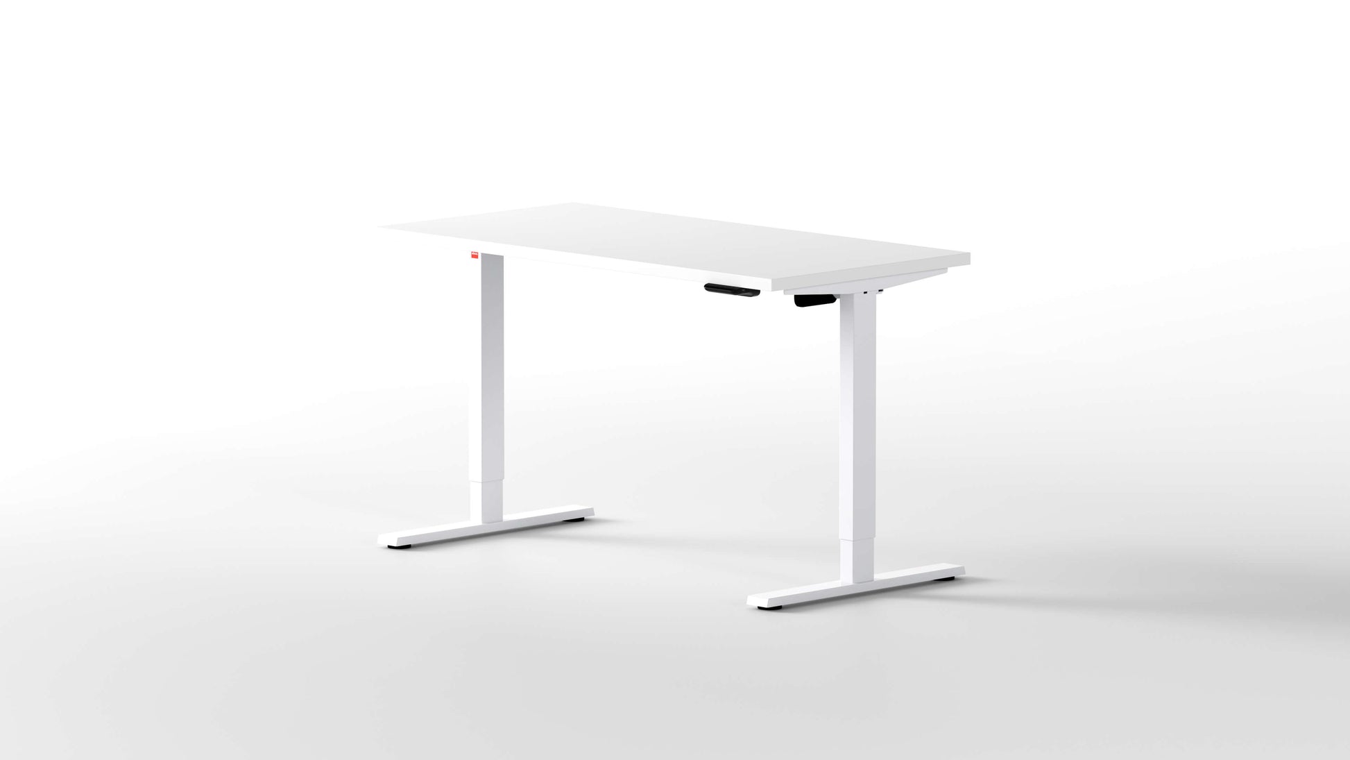 escritorio elevable de madera de blanca con estructura blanca - [40755038748717]