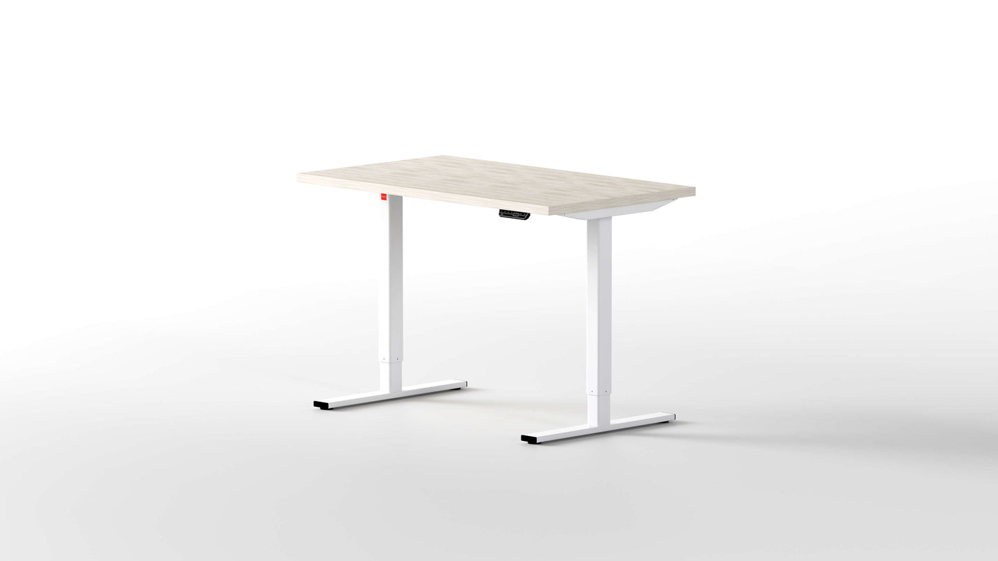 escritorio elevable eleva pro con tablero madera y estructura blanca - [40755065520173]