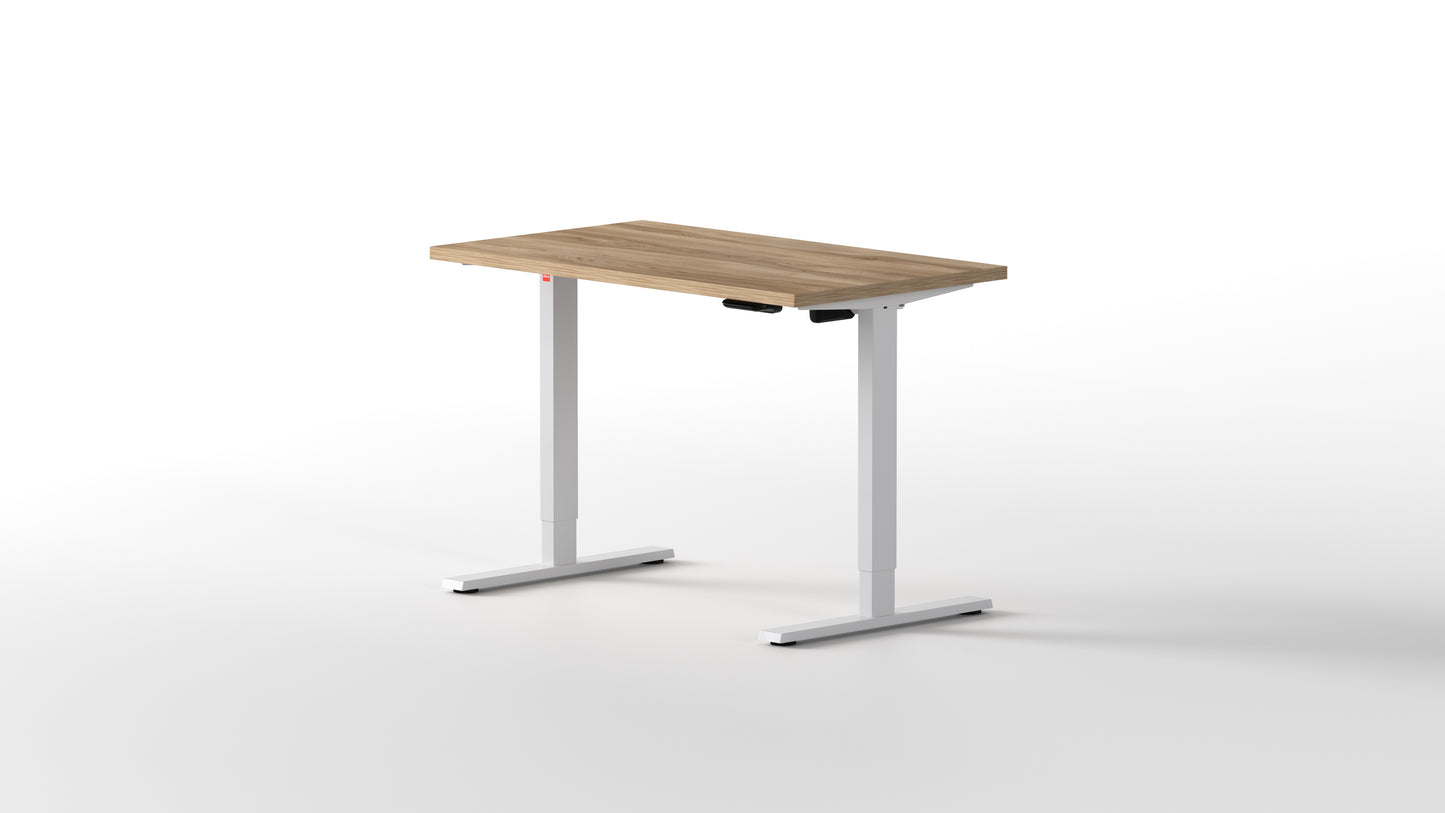 escritorio elevable de madera de roble oscuro - [40755038552109]