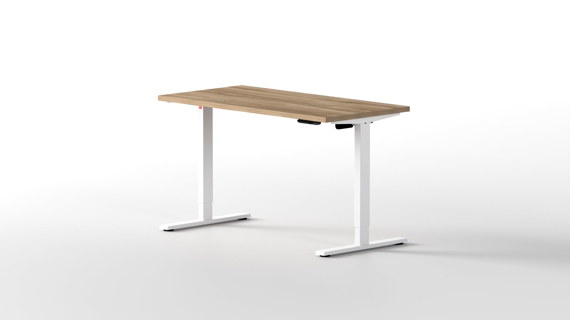 escritorio elevable de madera de  con estructura blanca - [40755038814253]