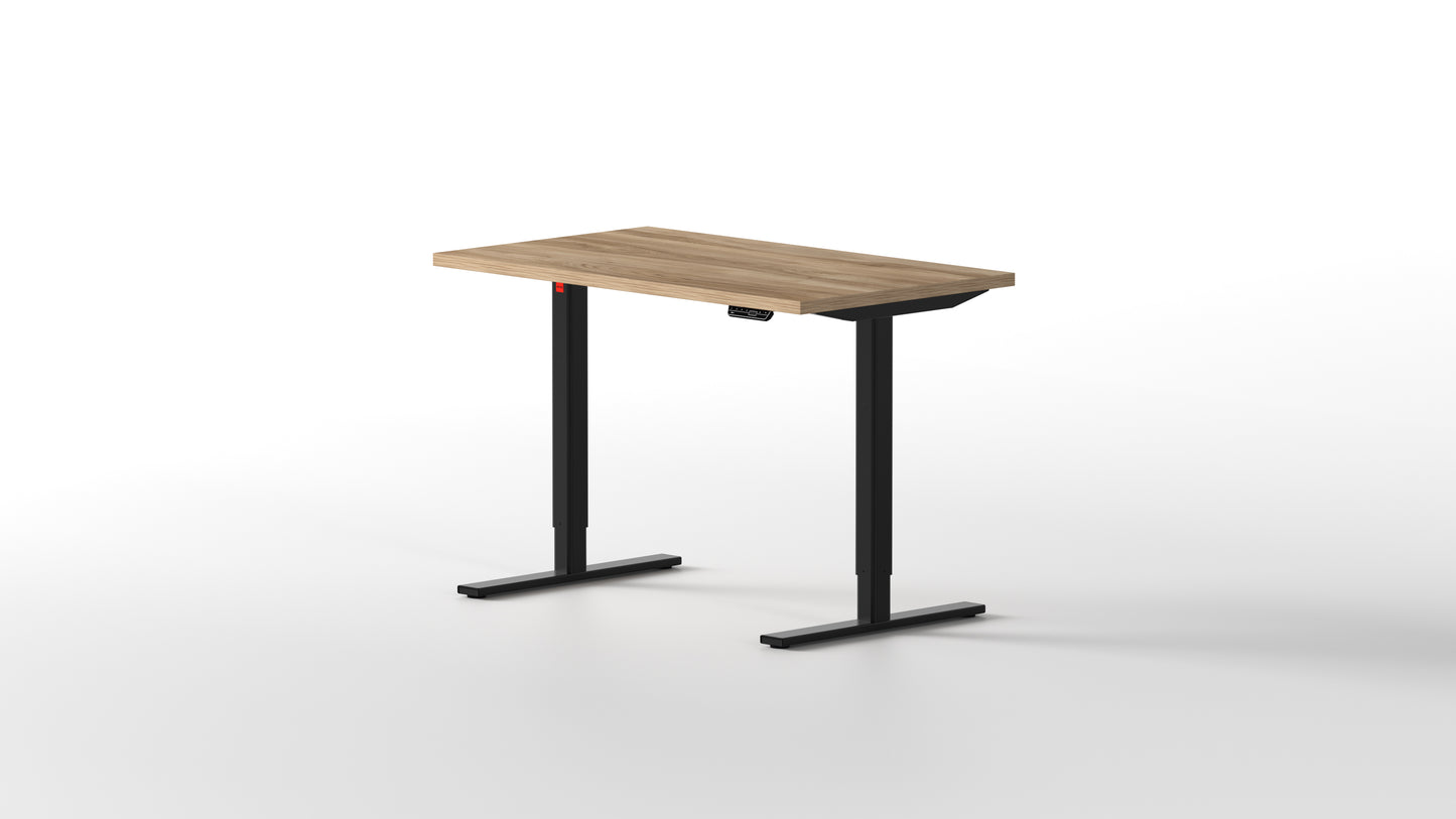 escritorio elevable eleva pro con tablero madera de roble y estructura negra - [40755065487405]