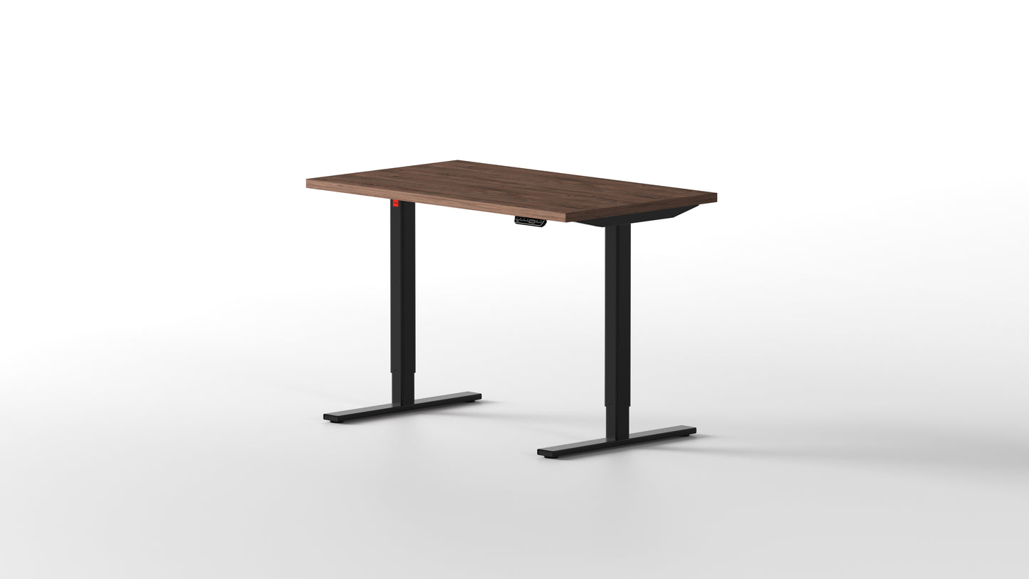 escritorio elevable eleva pro con tablero madera de roble oscuro y estructura negra - [40755065618477]